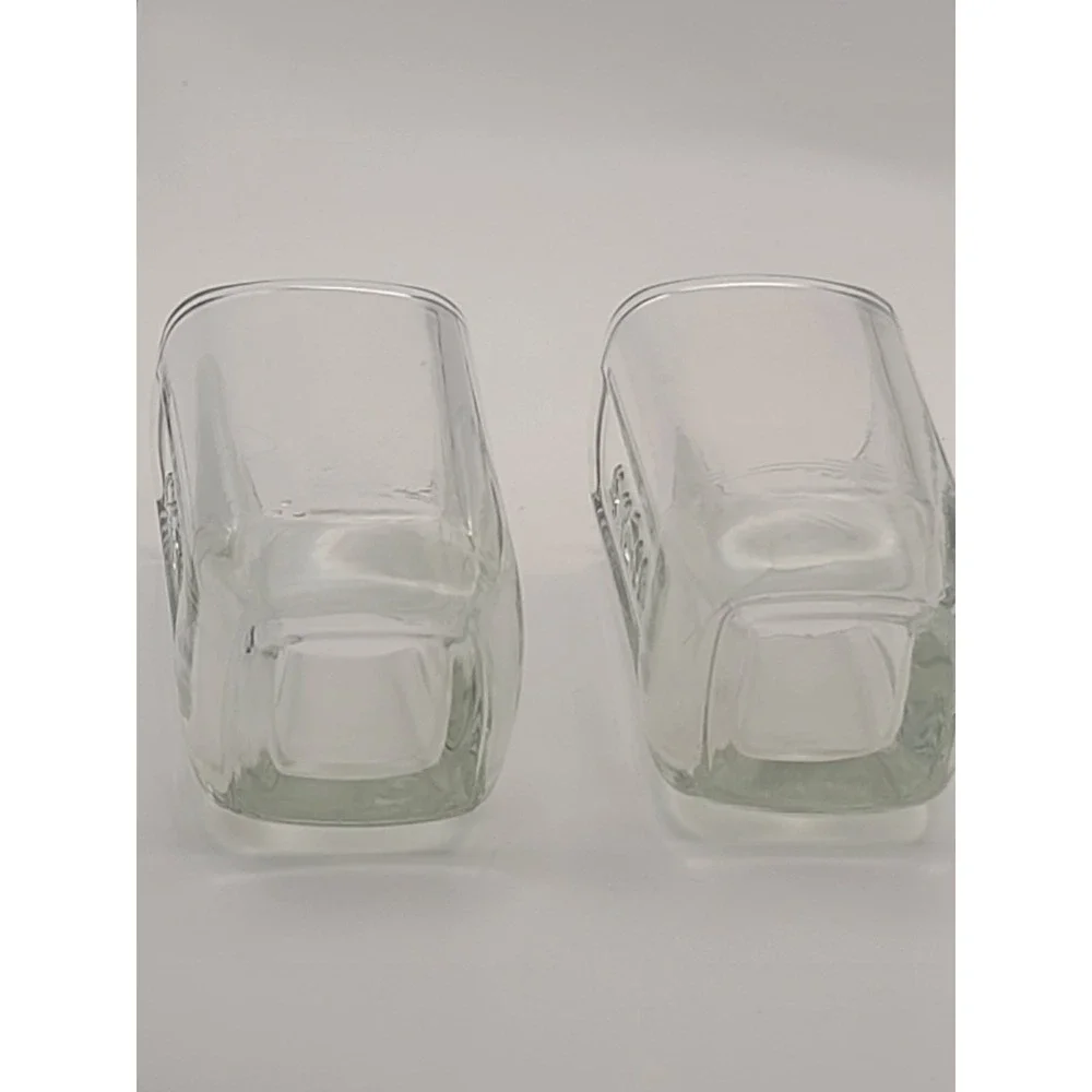 2 Avión Tequila Promo Shot Glasses Drinking Man Cave Bar Sturdy Square‎ White